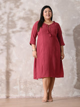 Ruby Essence Pintuck Crepe Dress