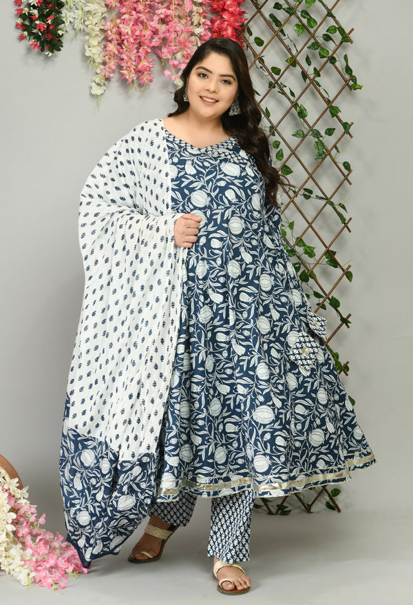 Elegant Angrakha Kurta with Pants and Dupatta