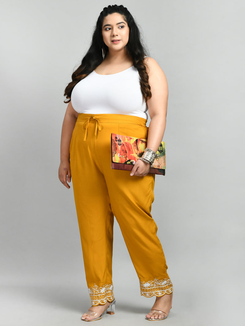 Loose Fit Harem Style Women's Yellow Pants | BohoClandestino Wholesale